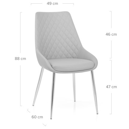 Liberty Dining Chair Light Grey Dimensions
