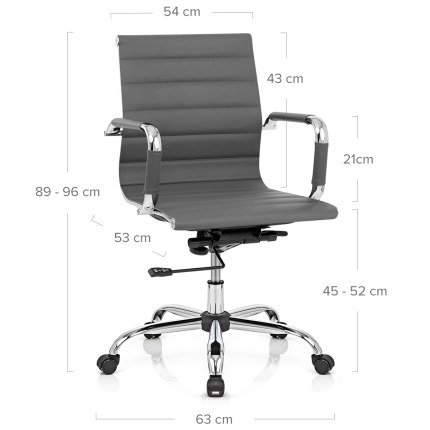 Tek Office Chair Grey Dimensions