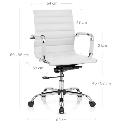 Tek Office Chair White Dimensions