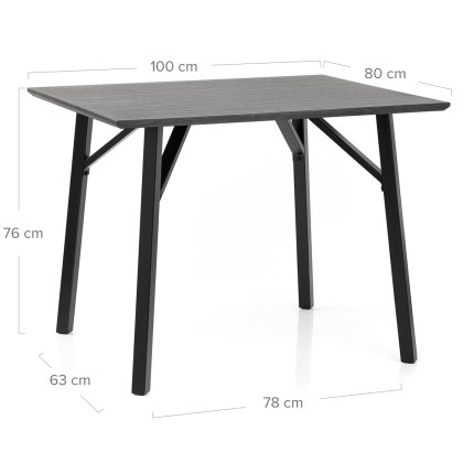 Lucas Dining Table Grey Wood Dimensions