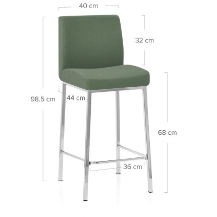 Pacino Stool Antique Green Dimensions