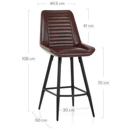 Forse Stool Brown Dimensions