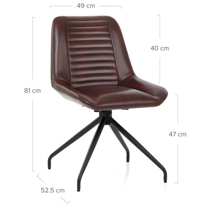 Forse Chair Brown Dimensions