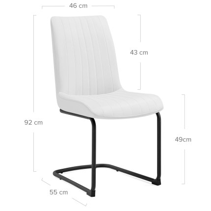 Adele Dining Chair White Dimensions