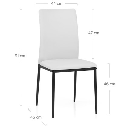 Franky Dining Chair White Dimensions