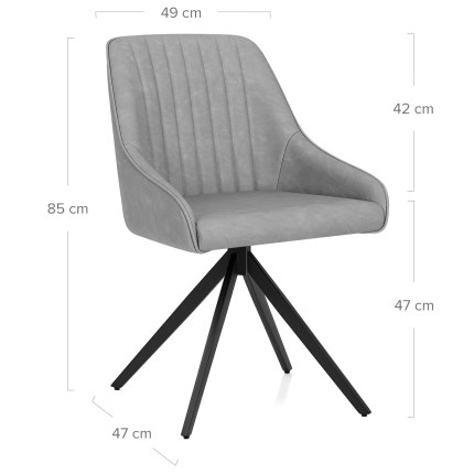 Amelia Chair Grey Dimensions
