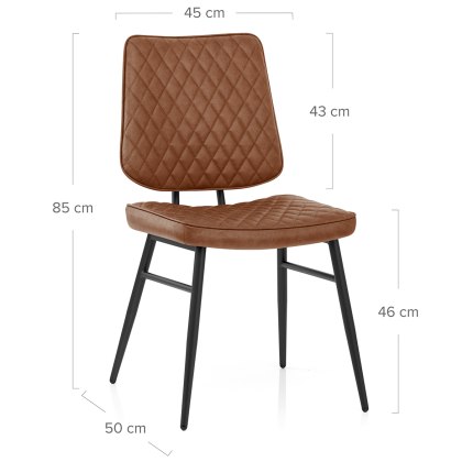 Caprice Dining Chair Antique Brown Dimensions