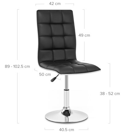 Macy Stool Chair Black Dimensions