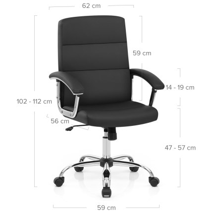 Stanford Office Chair Black Dimensions