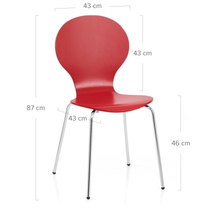 Candy Chair Red Dimensions