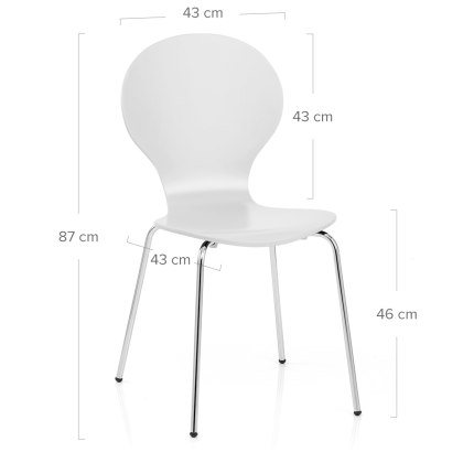 Candy Chair White Dimensions