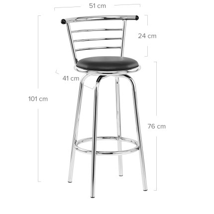 Oberon Stool - Pack Of 2 Dimensions