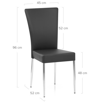 Picasso Dining Chair Black Dimensions