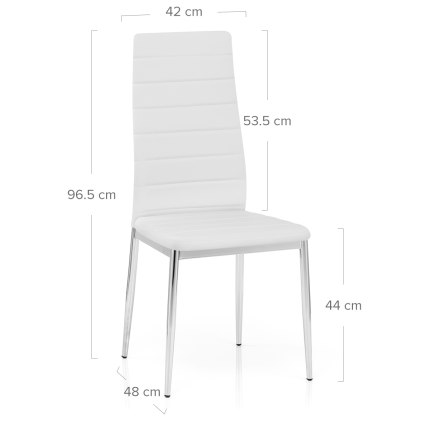 Francesca Dining Chair White Dimensions