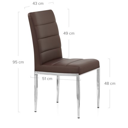 Taurus Dining Chair Brown Dimensions