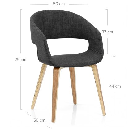 Marcus Dining Chair Grey Dimensions