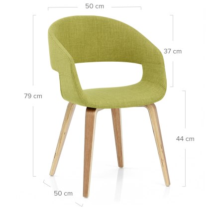 Marcus Dining Chair Green Dimensions