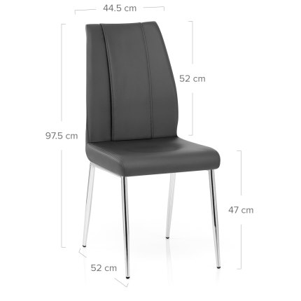 Maxwell Dining Chair Grey Dimensions
