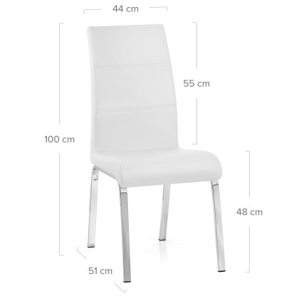 Sherman Dining Chair White Dimensions