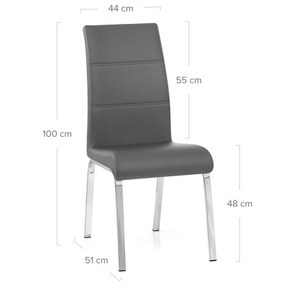 Sherman Dining Chair Grey Dimensions