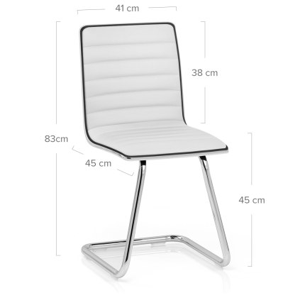 Vesta Dining Chair White Dimensions