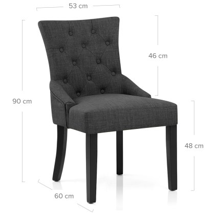 Verdi Chair Grey Dimensions
