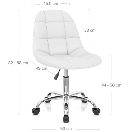 Rochelle Office Chair White Dimensions