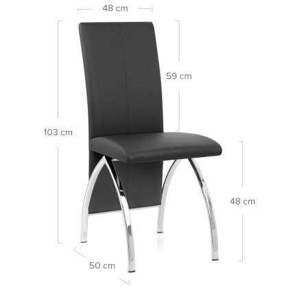Dali Dining Chair Black Dimensions