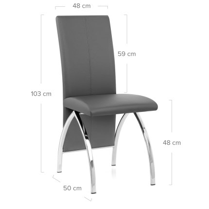Dali Dining Chair Grey Dimensions