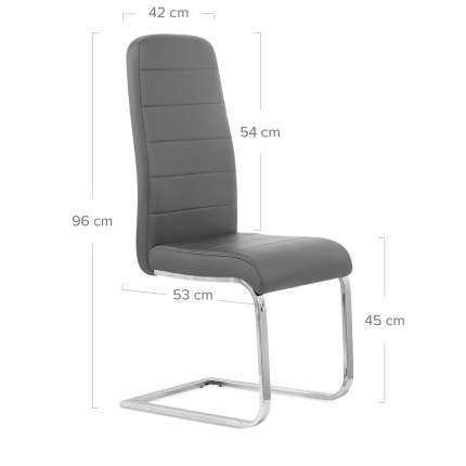 Monet Dining Chair Grey Dimensions