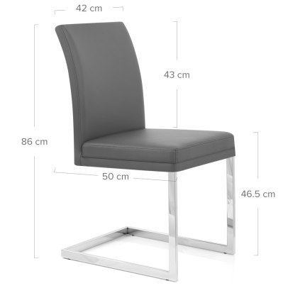 Jade Dining Chair Grey Dimensions
