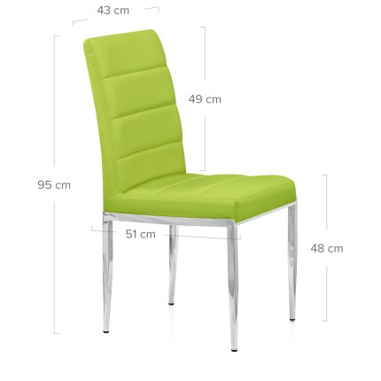 Taurus Dining Chair Green Dimensions