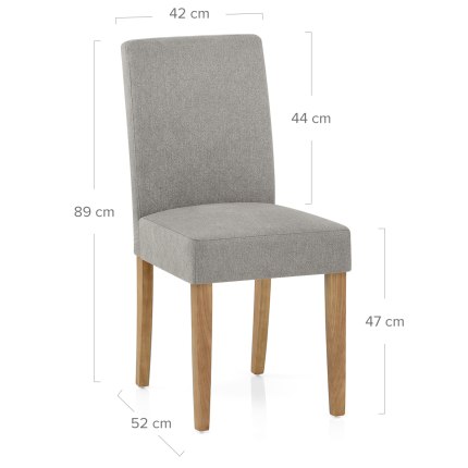 Austin Dining Chair Grey Dimensions