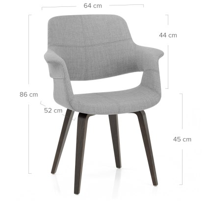 Lloyd Dining Chair Light Grey Dimensions
