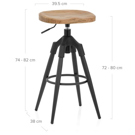 Compass Industrial Stool Dimensions