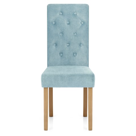 Portland Dining Chair Blue Fabric, Teal Fabric Dining Chairs Uk