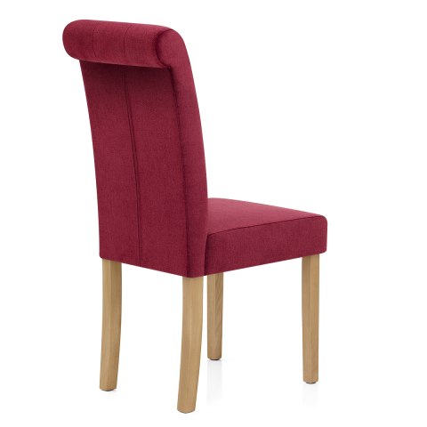 Portland Dining Chair Red Fabric