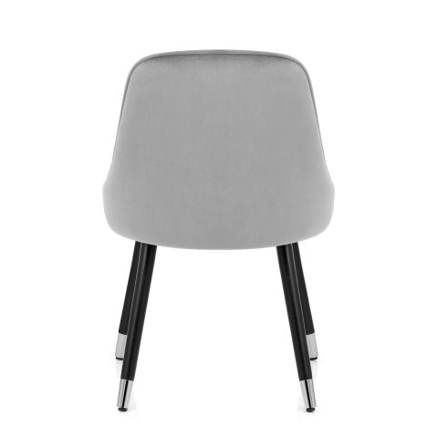 Glam Dining Chair Grey Velvet