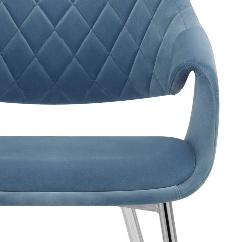 Fairfield Chrome Chair Blue Velvet