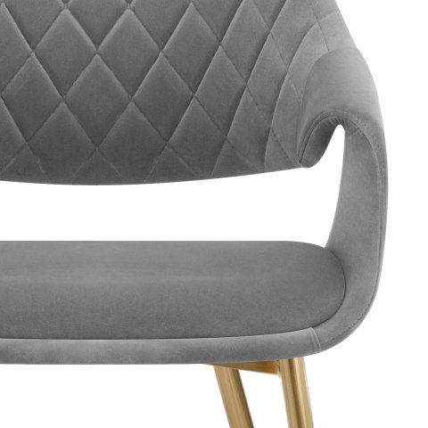 Fairfield Gold Chair Grey Velvet
