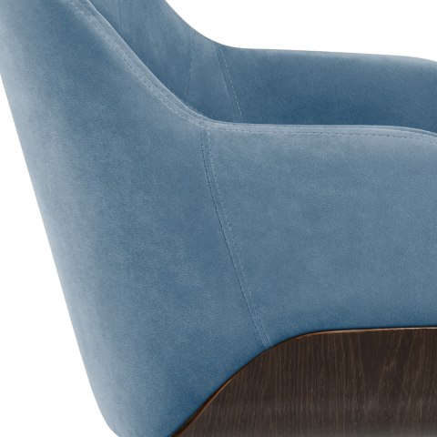 Dakota Dining Chair Blue Velvet