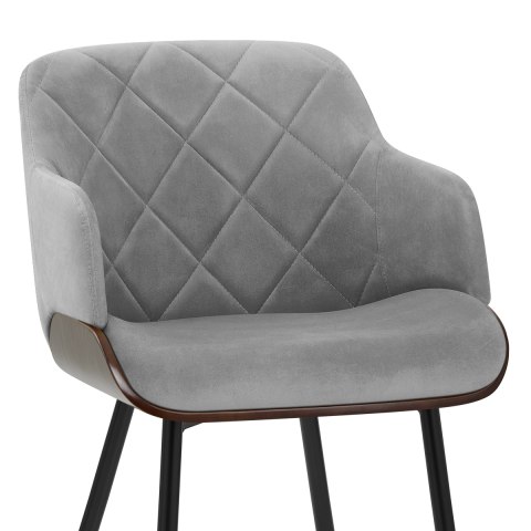 Dakota Dining Chair Grey Velvet