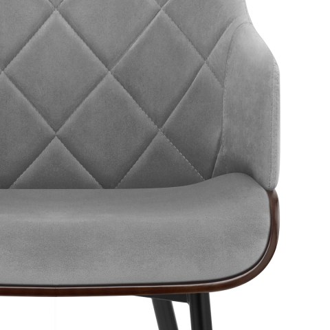 Dakota Dining Chair Grey Velvet