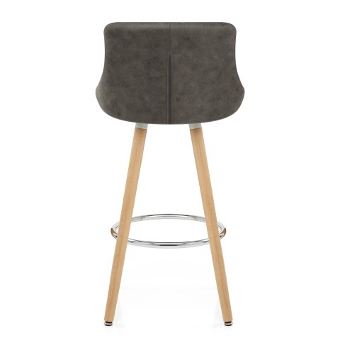 Fuse Wooden Stool Charcoal