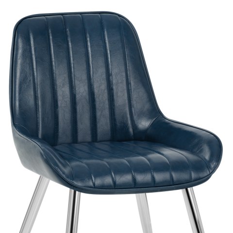 Mustang Chrome  Chair Antique Blue