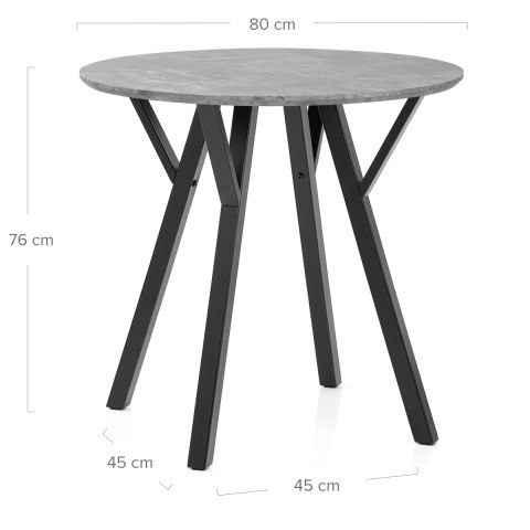 Quest 80cm Dining Table Concrete