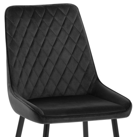 Chevy Dining Chair Black Velvet