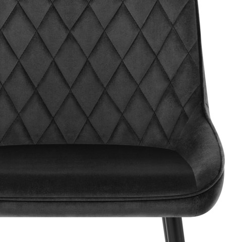 Chevy Dining Chair Black Velvet