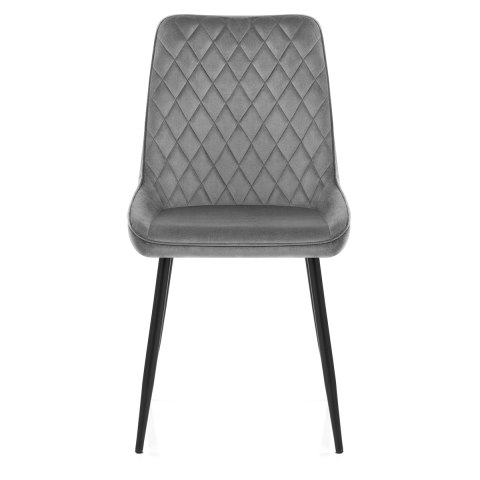 Chevy Dining Chair Grey Velvet