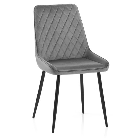 Chevy Dining Chair Grey Velvet